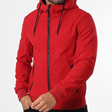 Kymaxx - Veste Capuche Zippée Rouge