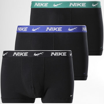 Nike - Lot De 3 Boxers Everyday Cotton Stretch KE1008 Noir Bleu Roi Vert