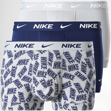 Nike - 3-pack Alledaagse Katoenen Stretch Boxers KE1008 Grijs Marine