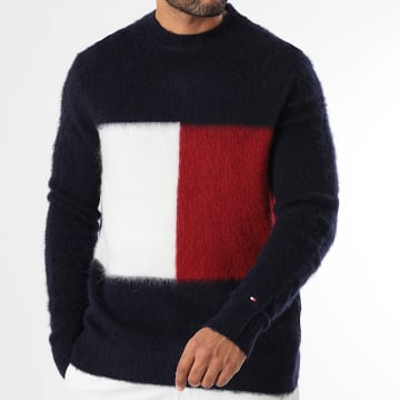 Tommy Hilfiger - lpaca Blend Big Flag 1322 Navy Red White Sweater
