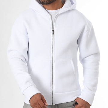 LBO - Sudadera con capucha y cremallera 2312 Blanco