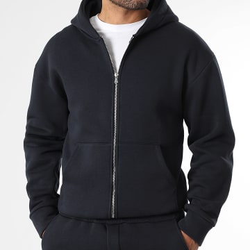 LBO - Sweat Zippé Capuche 2313 Bleu Marine