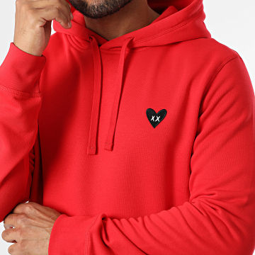 Luxury Lovers - Sweat Capuche Black Heart Embroidery Rouge
