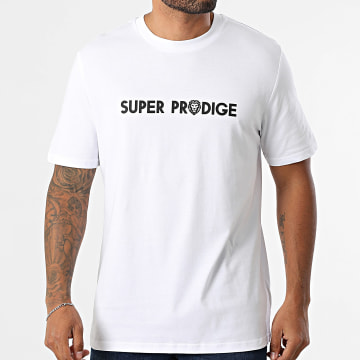 Super Prodige - Tee Shirt Oversize Large Star Blanco Negro