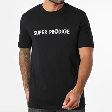 Super Prodige - Tee Shirt Oversize Large Star Negro Blanco