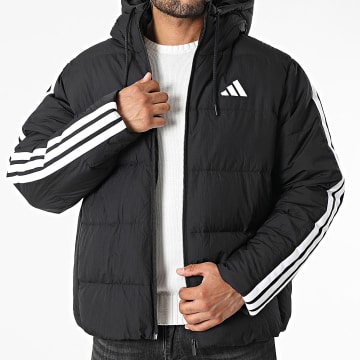 Adidas Sportswear - Doudoune Capuche A Bandes Essential 3 Stripes JM4165 Noir