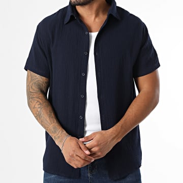 MTX - Hemd mit kurzen Ärmeln in Leinenoptik 016 Marineblau