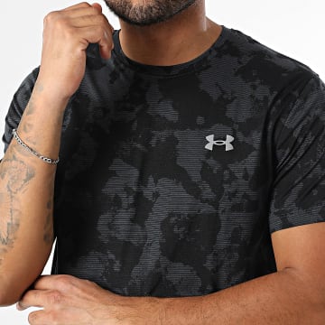 Under Armour - Tee Shirt Mesh Launch Printed 606110 Noir Gris Anthracite Camouflage