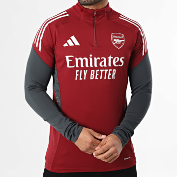 Adidas Sportswear - Tee Shirt Manches Longues Arsenal JJ1773 Bordeaux Gris Anthracite