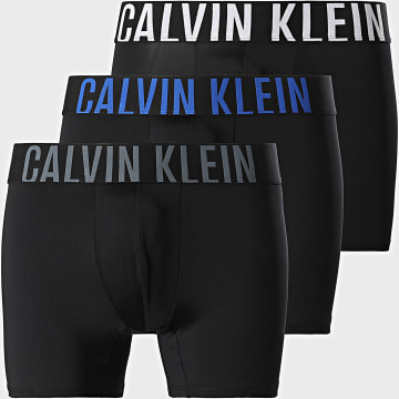 Calvin Klein - Set De 3 Boxers NB3612A Negro Gris Carbón Blanco Azul Real