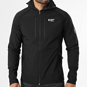 Comme Des Loups - Chaqueta con capucha y cremallera Soft R Negro