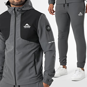 Helvetica - Chándal Swindon Gris Carbón Negro