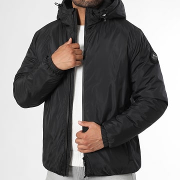 Helvetica - Campus Kapuzenjacke mit Reißverschluss Schwarz