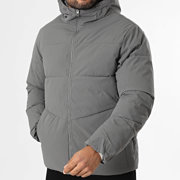 Jack And Jones - Doudoune Capuche Global Gris Anthracite