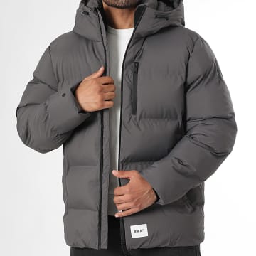 Khujo - Doudoune Capuche Zippée Silas 3 Gris Anthracite