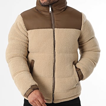 KZR - Doudoune Polaire Capuche 803 Beige Camel