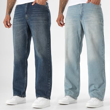 LBO - Juego de 2 vaqueros anchos 3883 3719 Raw Blue Denim
