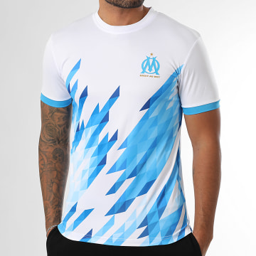 OM - Maillot Lifestyle OM M25009C Blanc Bleu Clair