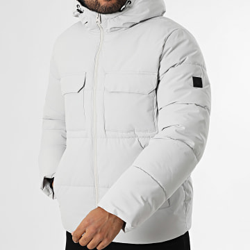 Only And Sons - Elijah Hooded Down Jacket Light Grey