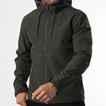 Teddy Smith - Chaqueta con capucha y cremallera Renzo 12017484D Verde caqui oscuro