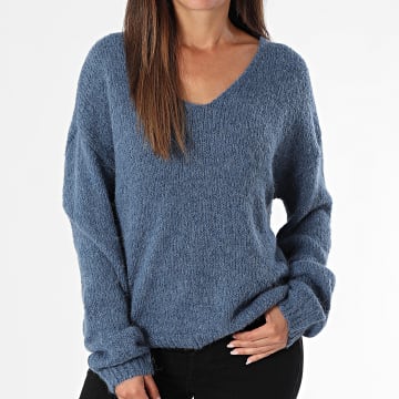 Teddy Smith - Women's V-neck sweater Molly 31516590D Blue