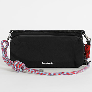 Topologie - Set borsa per bottiglie e cinghia 8 mm corda nero azzurro viola rosso