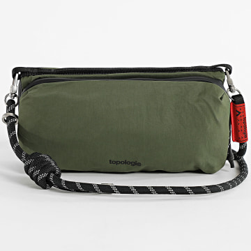 Topologie - Borsa e tracolla Bootle riflettenti con corda da 8 mm Khaki Verde Nero