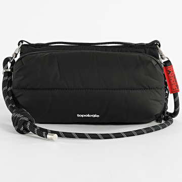 Topologie - Set borsa per bottiglie e tracolla 8 mm corda nera riflettente