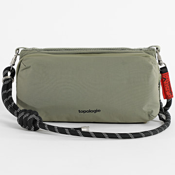Topologie - Borsa per bottiglie e tracolla Pack 8 mm corda verde chiaro Khaki riflettente nero