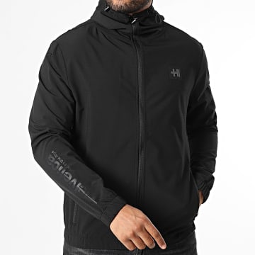 Helvetica - Stroke Zipped Hooded Jacket Black Reflective