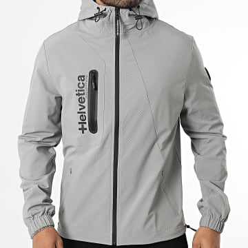 Helvetica - Liverpool Grey Hooded Zip Jacket