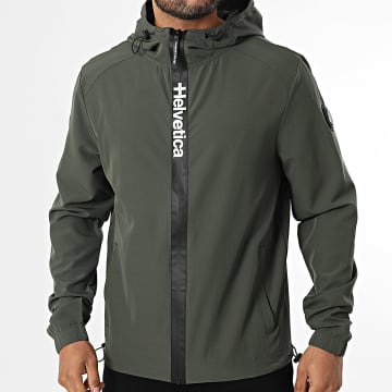 Helvetica - Leeds Hooded Zip Jacket Khaki Green