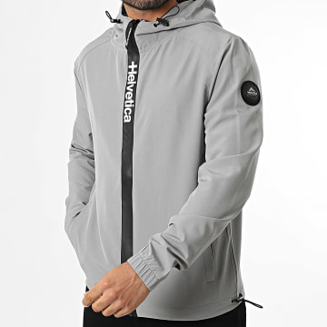 Helvetica - Leeds Grey Hooded Zip Jacket