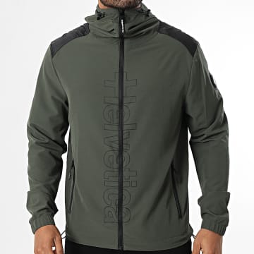 Helvetica - Wembley Hooded Zip Jacket Khaki Green