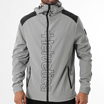Helvetica - Wembley Light Grey Hooded Zip Jacket