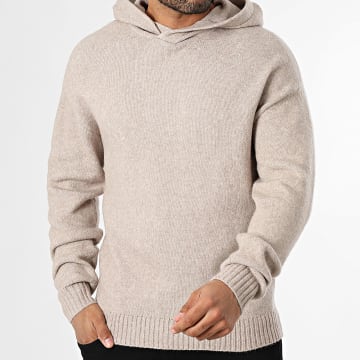 Jack And Jones - Pull Capuche Soho Beige Chiné