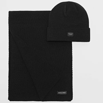 Jack And Jones - Lot Echarpe Et Bonnet Giftbox Noir