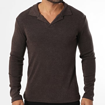 KZR - Polo a manica lunga 063 marrone