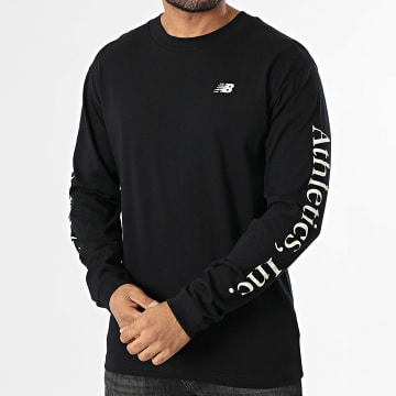 New Balance - T-shirt clássica de manga comprida MT53923 Preto