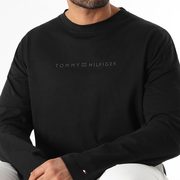 Tommy Hilfiger - Tee Shirt Manches Longues Logo 3651 Noir
