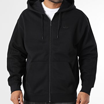 Adidas Originals - Sweat Zippé Capuche Baggy JW8367 Noir