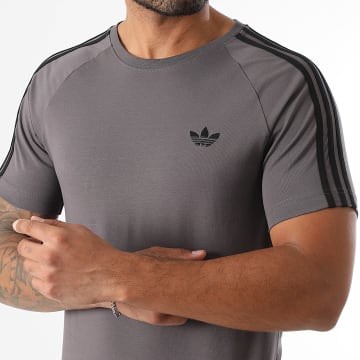 Adidas Originals - Tee Shirt A Bandes Tight 3 Stripes JX1541 Gris Anthracite