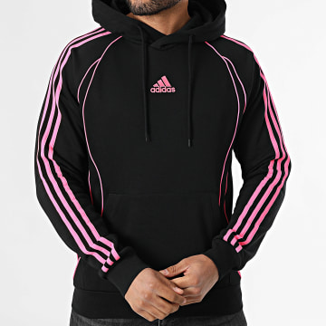 Adidas Sportswear - Sweat Capuche Teamgeist JY6392 Noir Rose Fluo