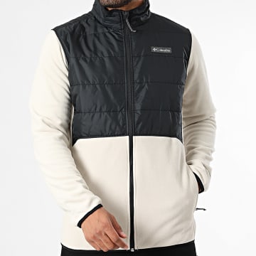 Columbia - Giacca in pile Basin Butte Polar 2101761 Nero Beige chiaro