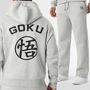 Dragon Ball Z - Ensemble De Survêtement Goku Back Gris Chiné