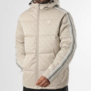 Guess - Mantel met kap en strepen Z5BL02-WFIQ2 Beige