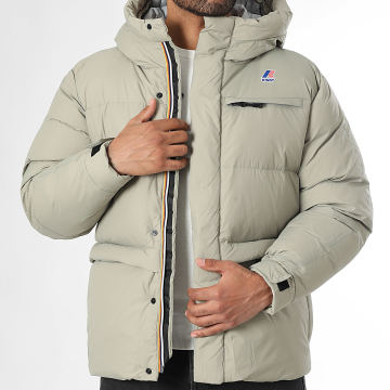 K-Way - Le Vrai 4.0 Aurele Mantel met Capuchon K5141QW Beige