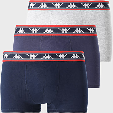 Kappa - Juego de 3 bóxers 92890714 Navy Grey Heather