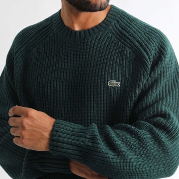 Lacoste - Pull Logo Brodé Crocodile Classic Fit Vert