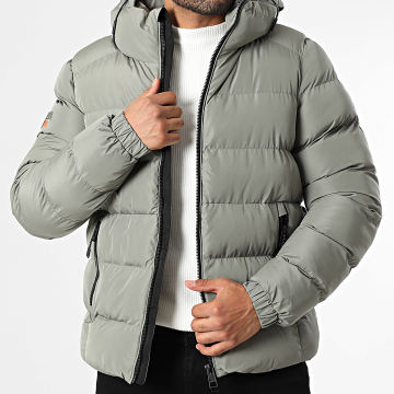 Superdry - Chaqueta de pluma con capucha M5011905A Verde caqui